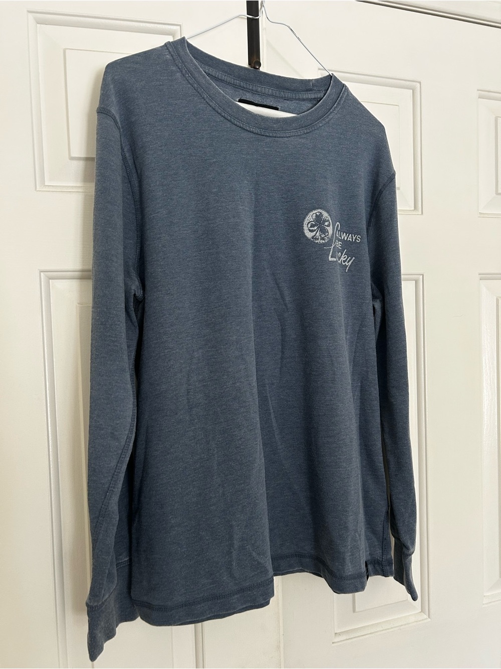 Men’s Lucky Brand Heathered Sky Blue Crewneck Tee